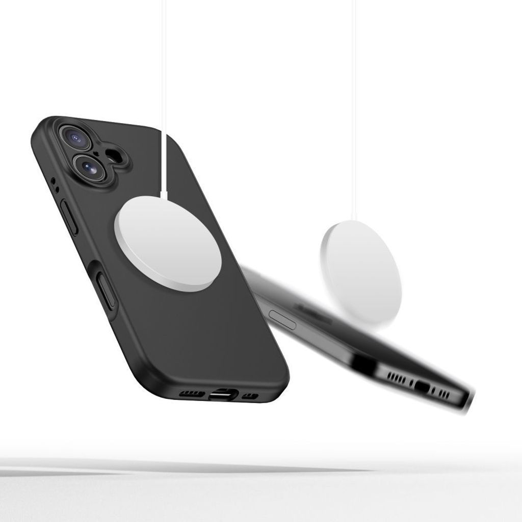 Tech-Protect Liquid Silicone MagSafe Deksel til iPhone 16e - Svart