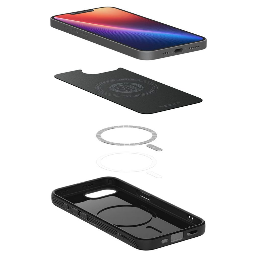 Spigen Liquid Air MagSafe Case for iPhone 16e - Matte Black