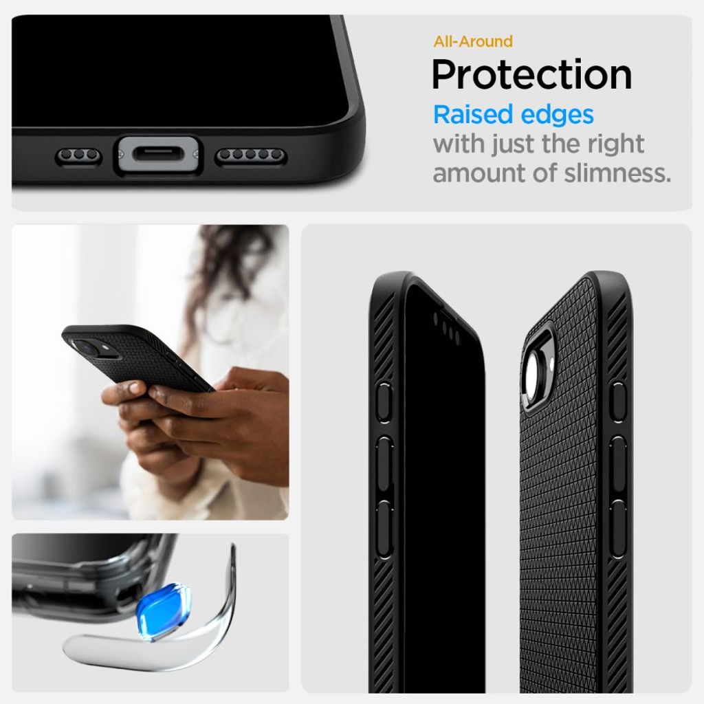 Spigen Liquid Air MagSafe Case for iPhone 16e - Matte Black