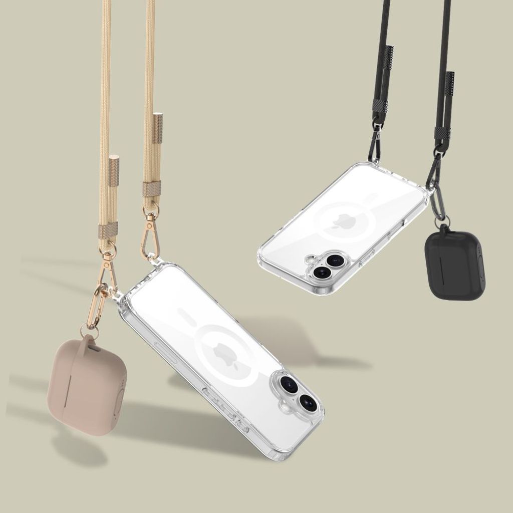 Tech-Protect FlexAir Chain MagSafe Deksel til iPhone 16e - Svart/Beige
