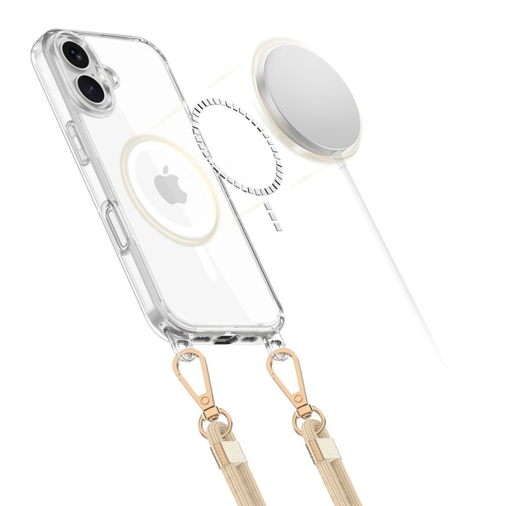 Tech-Protect FlexAir Chain MagSafe Deksel til iPhone 16e - Svart/Beige