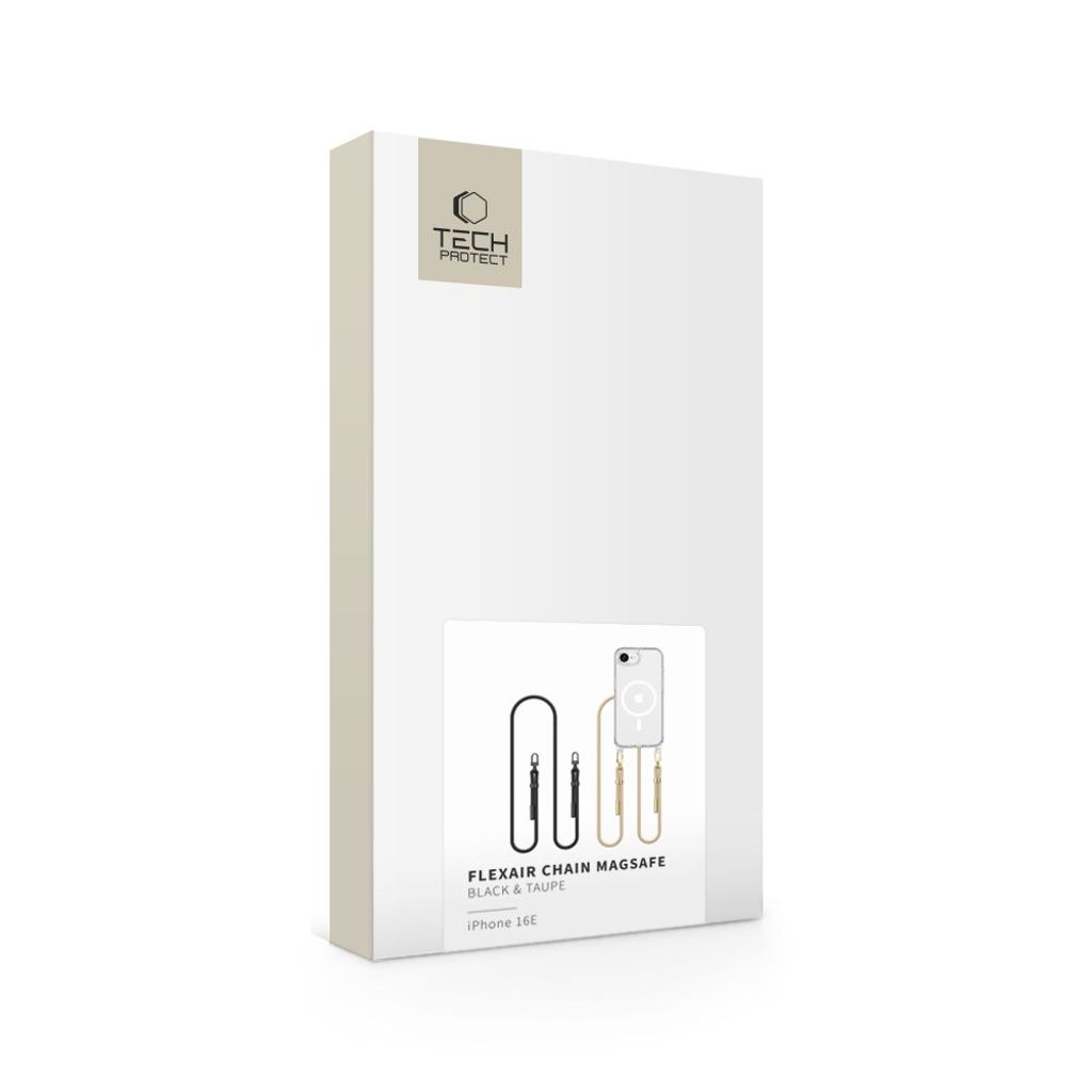 Tech-Protect FlexAir Chain MagSafe Deksel til iPhone 16e - Svart/Beige