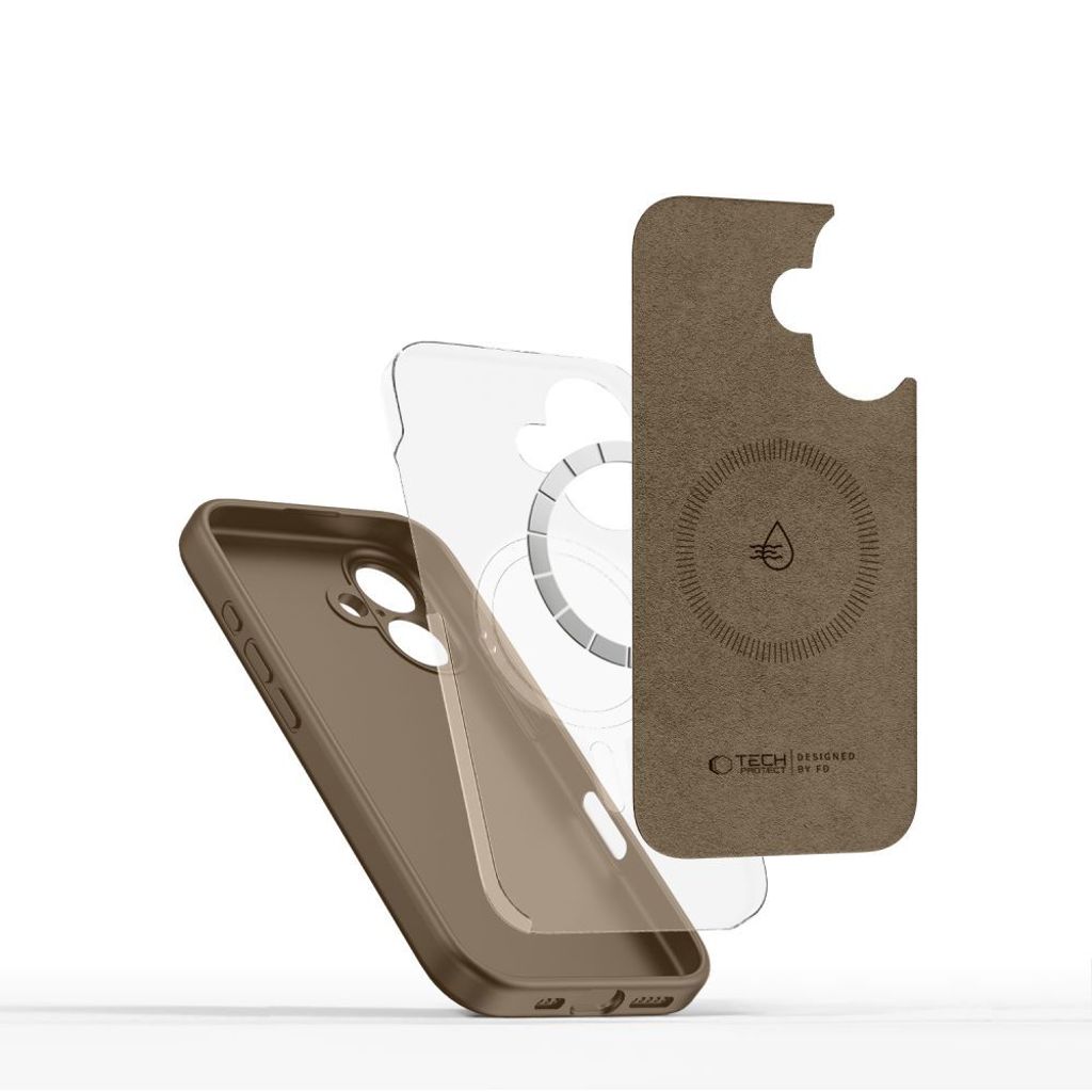 Tech-Protect Liquid Silicone MagSafe Deksel til iPhone 16e - Brun