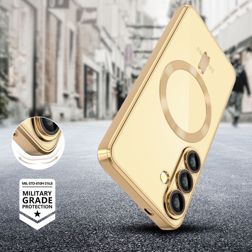 Tech-Protect MagFlex MagSafe Cover til Samsung Galaxy A36 5G - Gennemsigtig guld