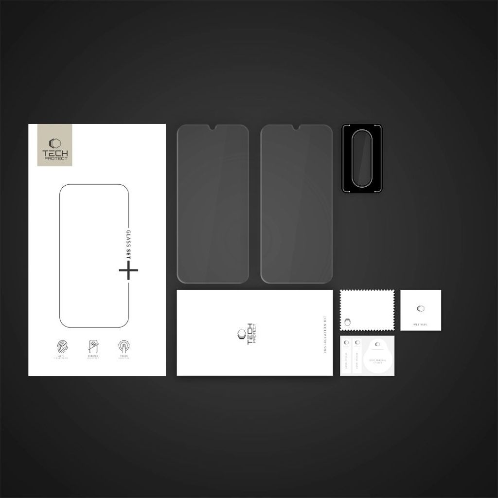 Tech-Protect Glass Set+ 3-pack Skjerm & Linsebeskytter til Samsung Galaxy A26 5G