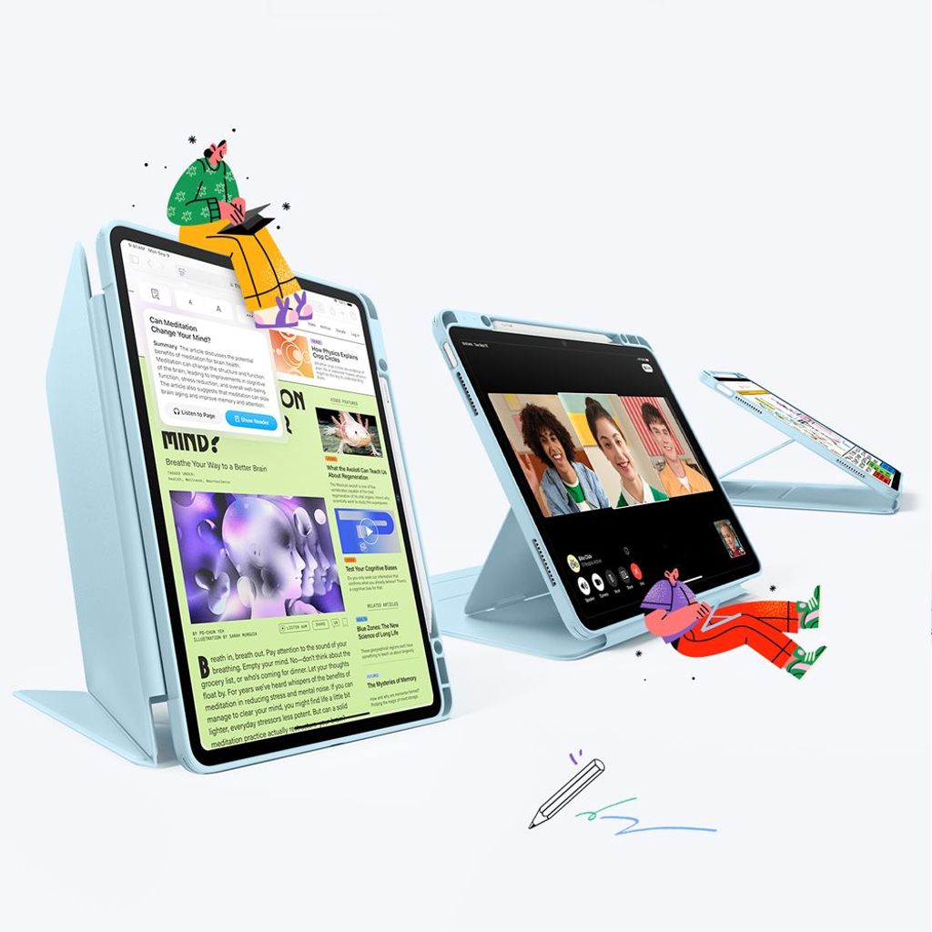 ESR Flip Hybrid Fodral till iPad Air 13" 2024/2025 - Blå