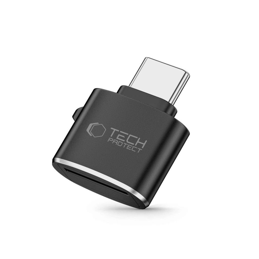 Tech-Protect UltraBoost microSD-kortleser med USB-C - svart