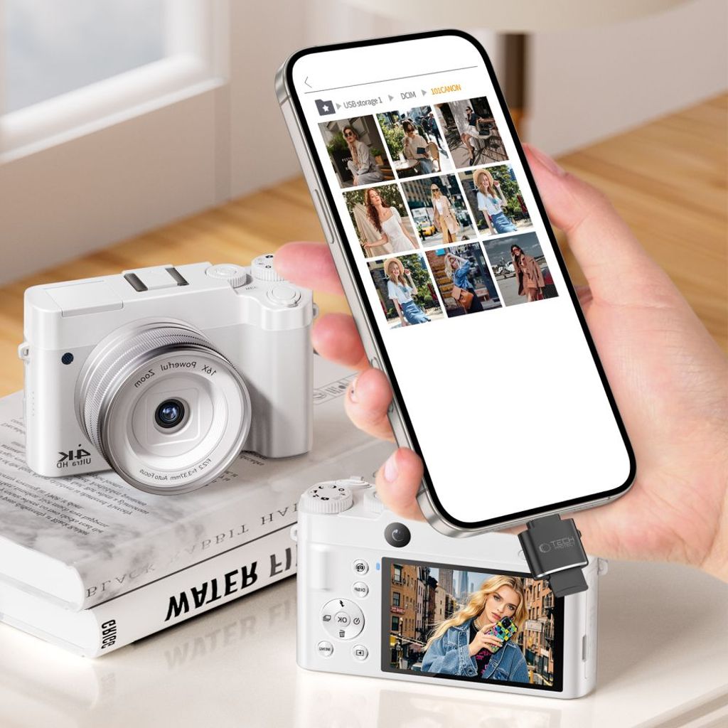 Tech-Protect UltraBoost microSD-kortleser med USB-C - svart