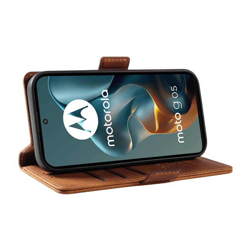 YIKATU Motorola Moto G05 4G Plånboksfodral - Brun