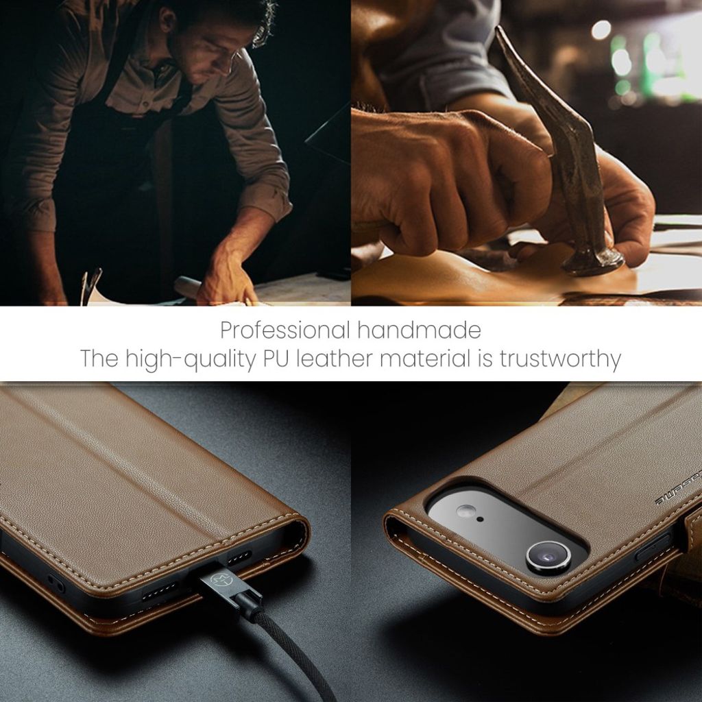 CASEME iPhone Air Etui med Kortplads - Brun