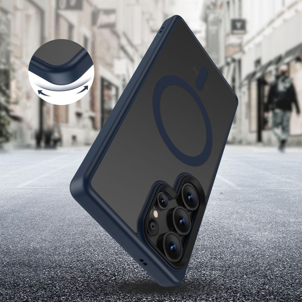 Tech-Protect MagMat MagSafe Deksel til Samsung Galaxy S25 Ultra - Gjennomsiktig Blå