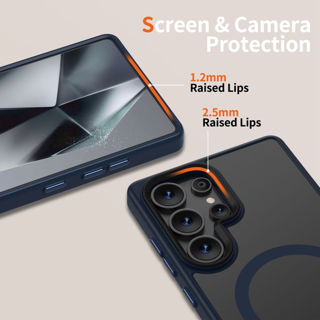 Tech-Protect MagMat MagSafe Deksel til Samsung Galaxy S25 Ultra - Gjennomsiktig Blå