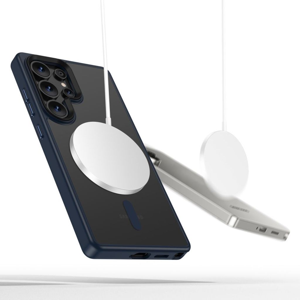 Tech-Protect MagMat MagSafe Deksel til Samsung Galaxy S25 Ultra - Gjennomsiktig Blå