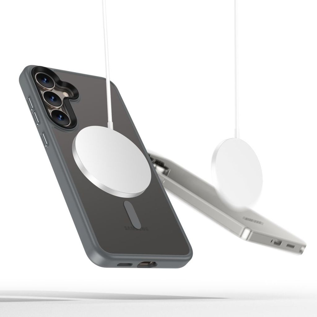 Tech-Protect MagMat MagSafe Skal till Samsung Galaxy S25 - Transparent Grå