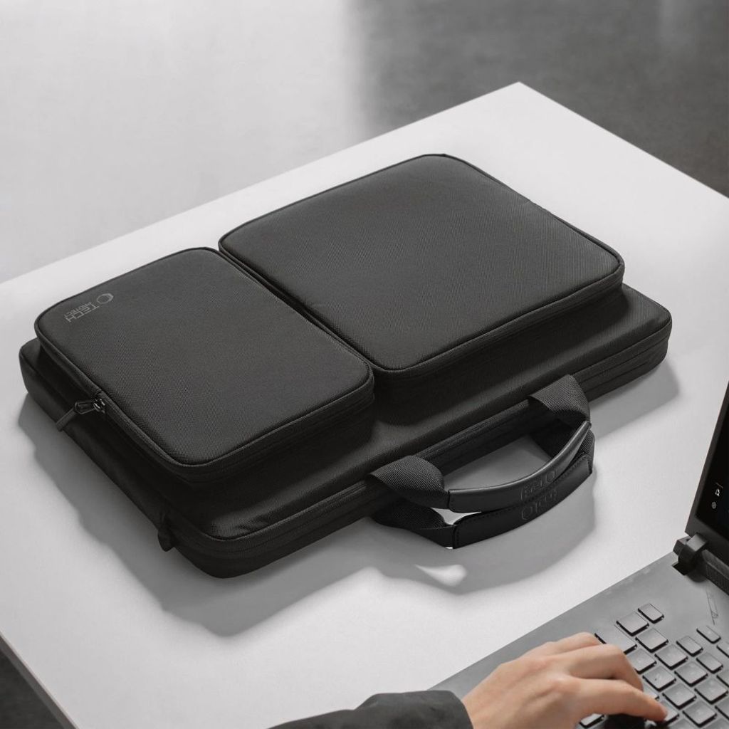 Tech-Protect Defender Laptoptaske til 17" - Sort