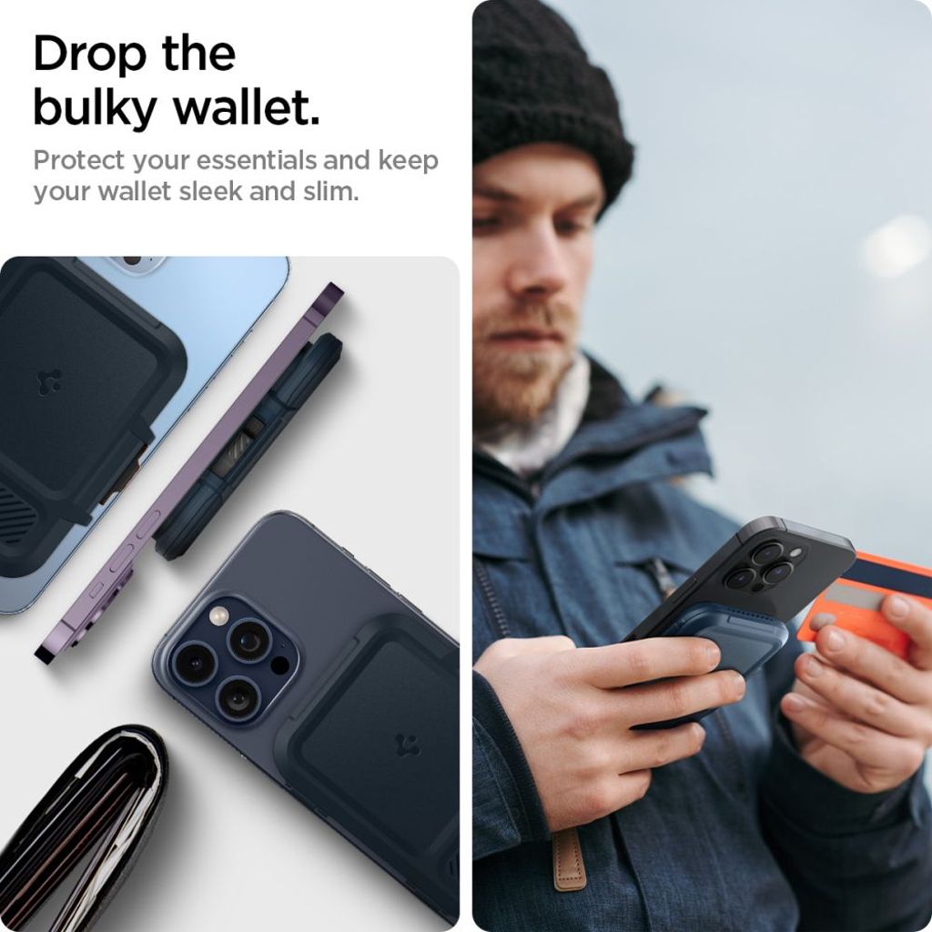 Spigen Lock Fit MagSafe -korttikotelo – tummansininen