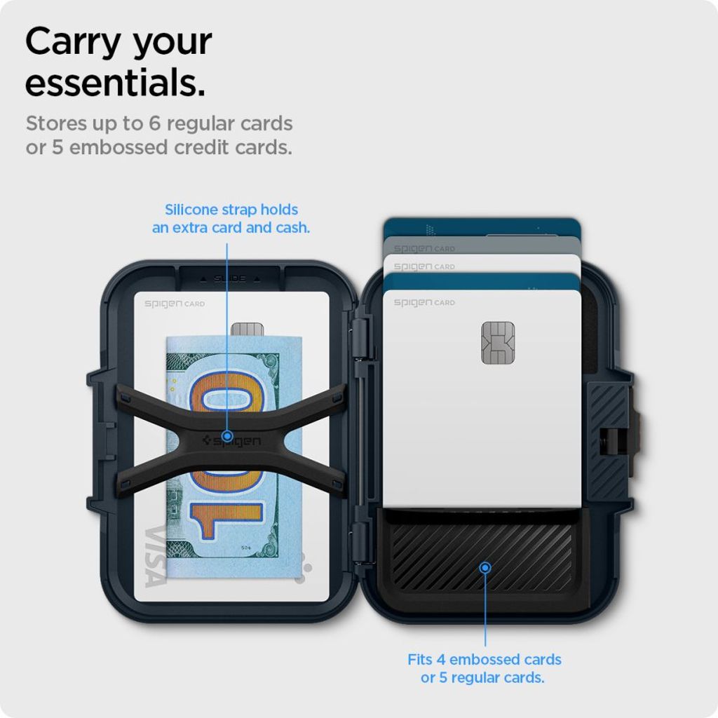 Spigen Lock Fit MagSafe -korttikotelo – tummansininen