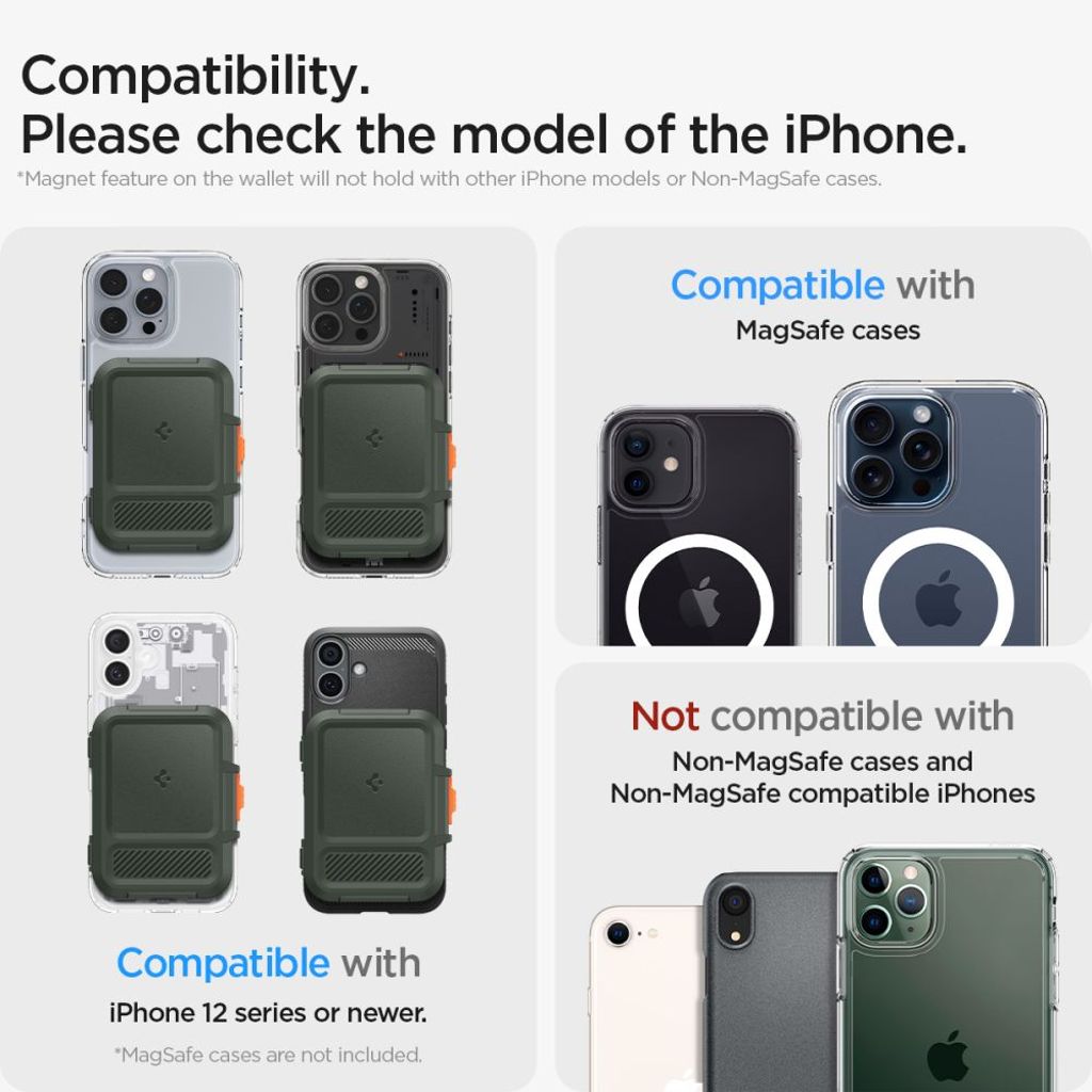 Spigen Lock Fit MagSafe korttiteline – Vihreä