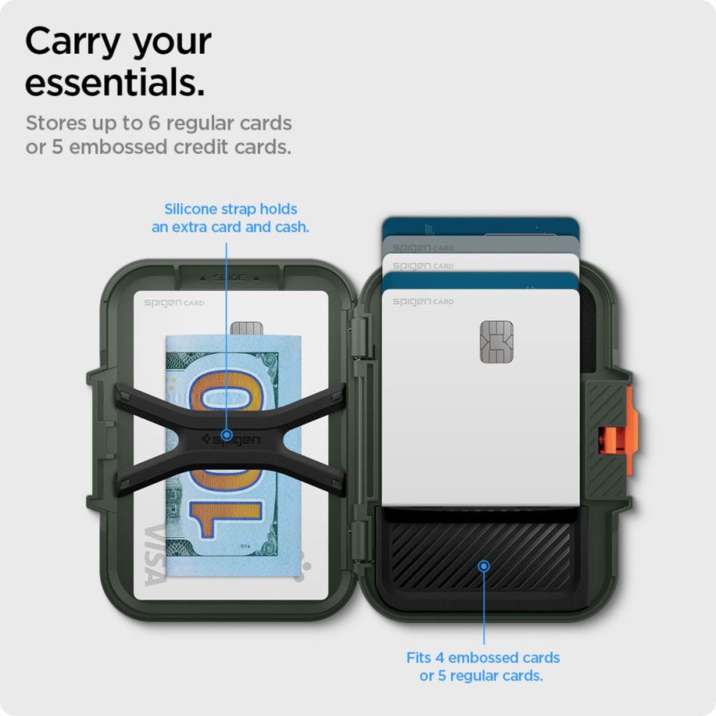 Spigen Lock Fit MagSafe korttiteline – Vihreä