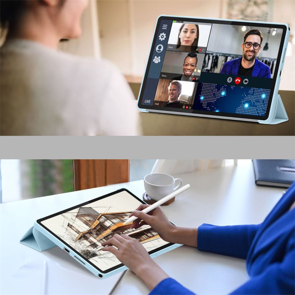 Tech-Protect SmartCase Fodral till Lenovo Tab 10.1" - Blå