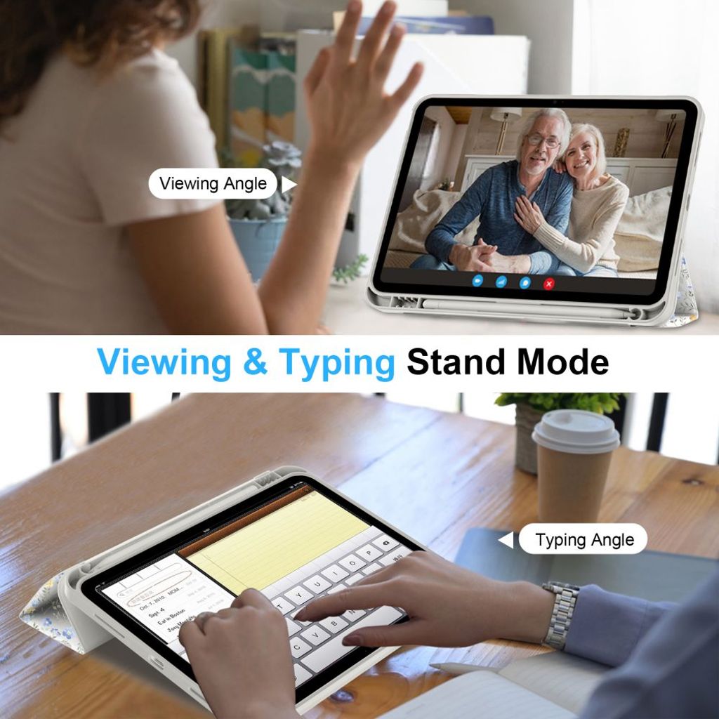 Tech-Protect SC Pen Fodral till iPad 10.9" 2022/11" 2025 - Blommor