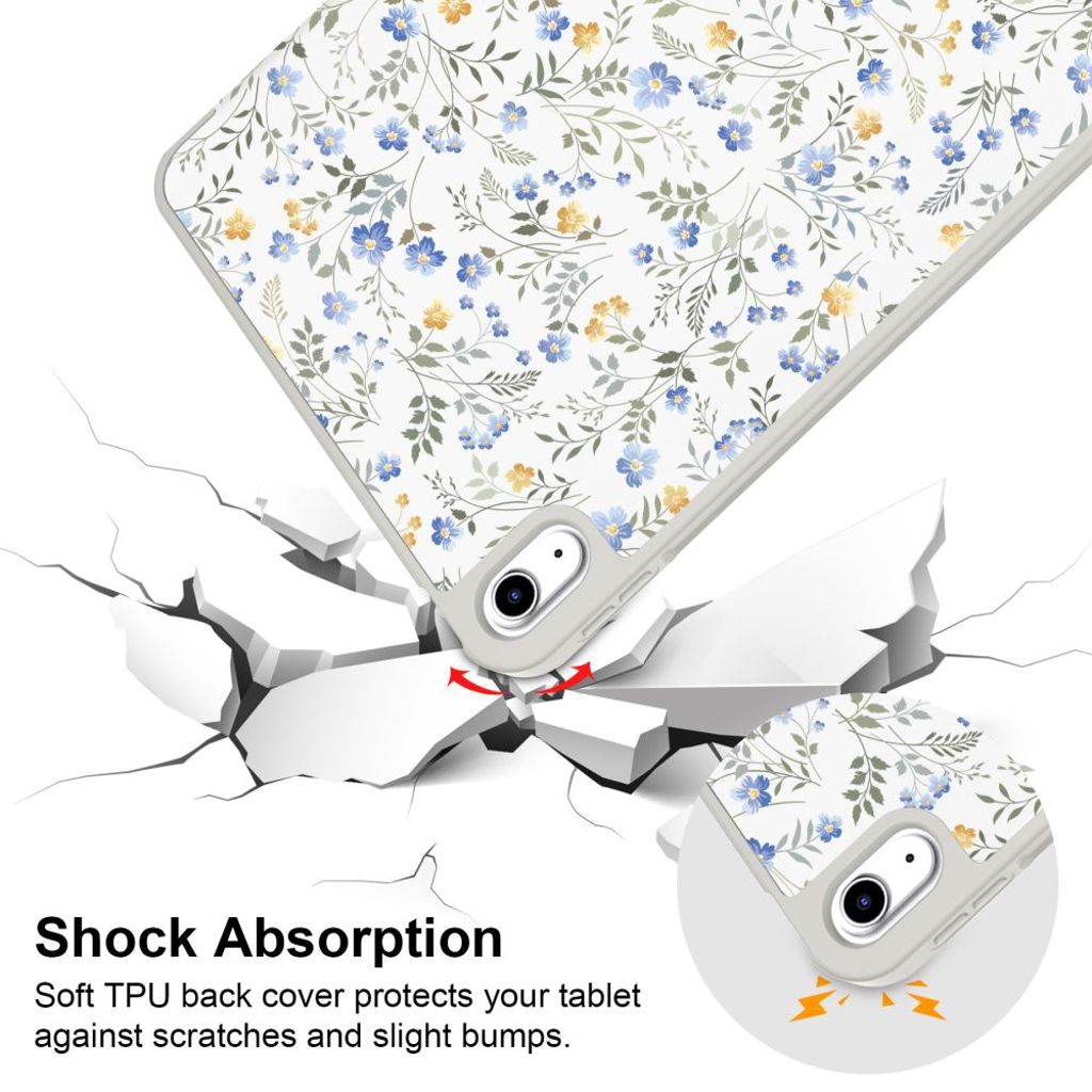 Tech-Protect SC Pen Fodral till iPad 10.9" 2022/11" 2025 - Blommor