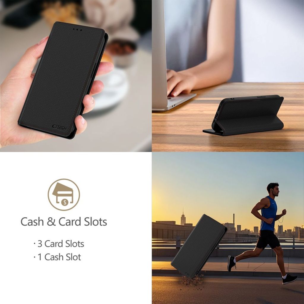Tech-Protect Wallet RS Etui til iPhone 16e - Svart