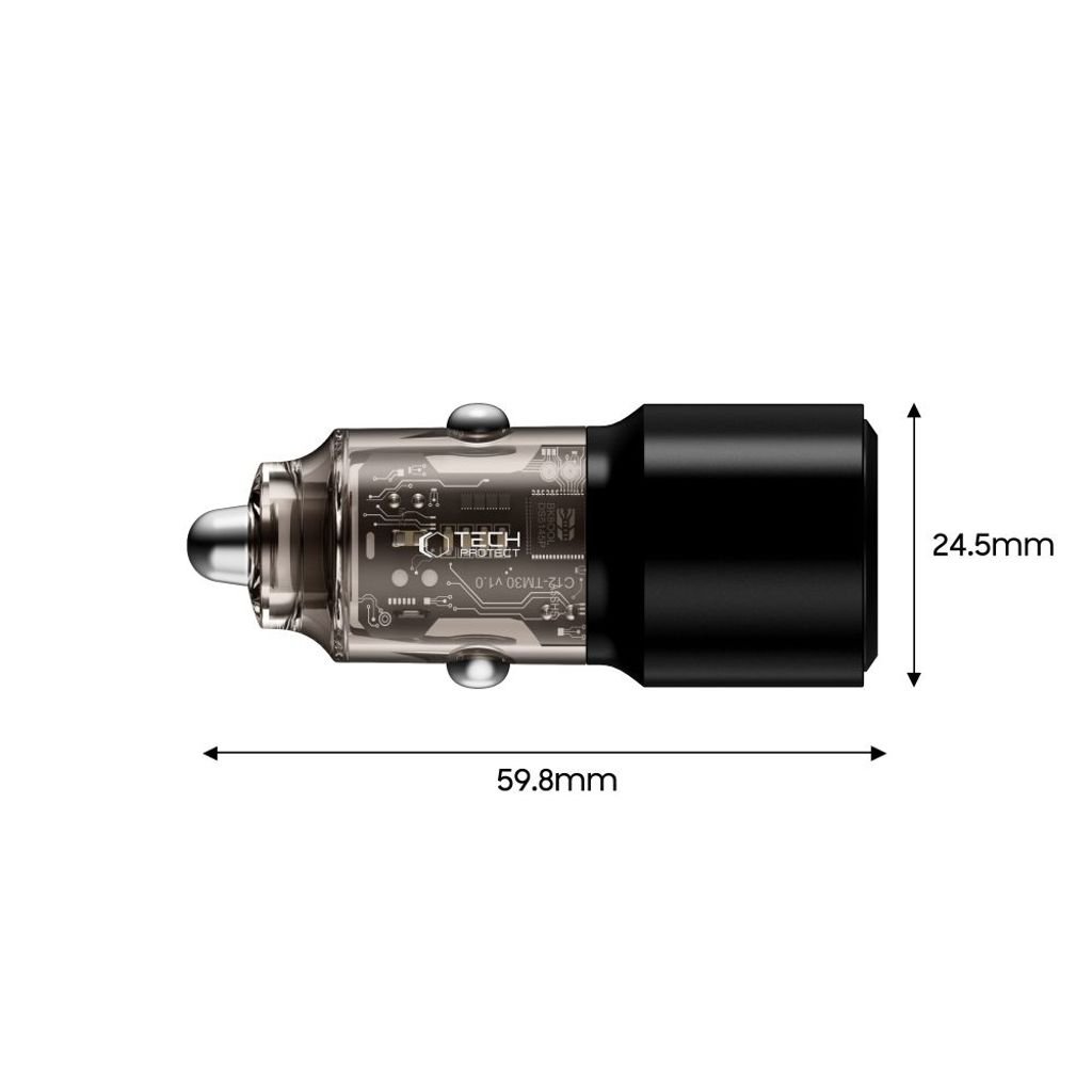 CC03 2-port PD100W biloplader – sort