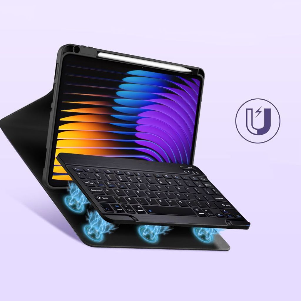 Tech-Protect Xiaomi Pad 7/7 Pro Etui med Tastatur og Pennholder - Svart
