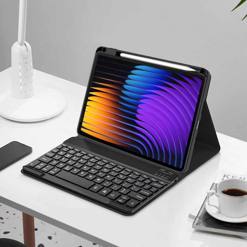 Tech-Protect Xiaomi Pad 7/7 Pro Etui med Tastatur og Pennholder - Svart