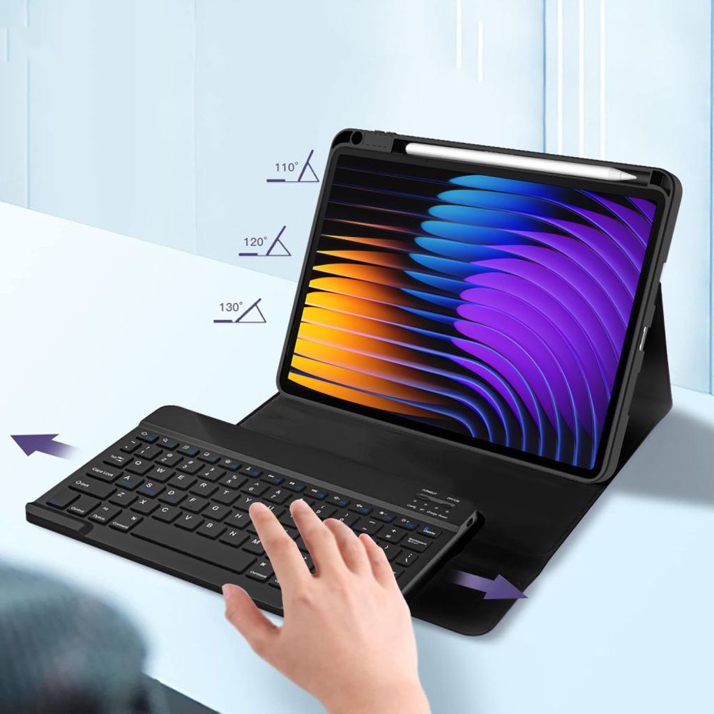 Tech-Protect Xiaomi Pad 7/7 Pro Etui med Tastatur og Pennholder - Svart