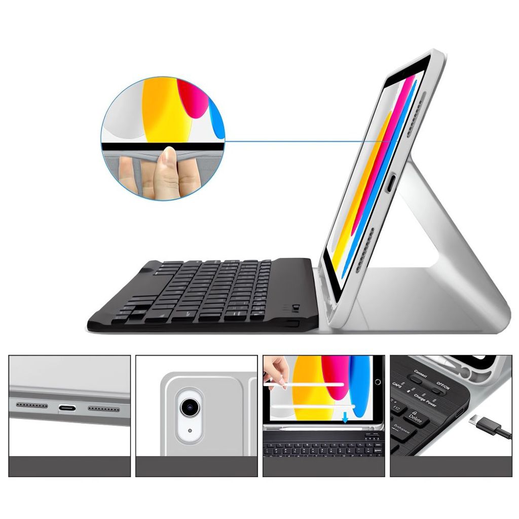 Tech-Protect SC Pen med tastatur Etui til iPad 10.9" 2022/11" 2025 - Grå
