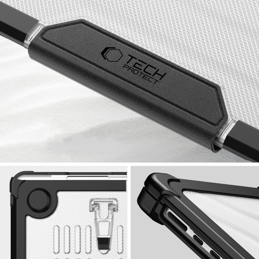 Tech-Protect MacBook Air 15 Case with Stand – Transparent and Black