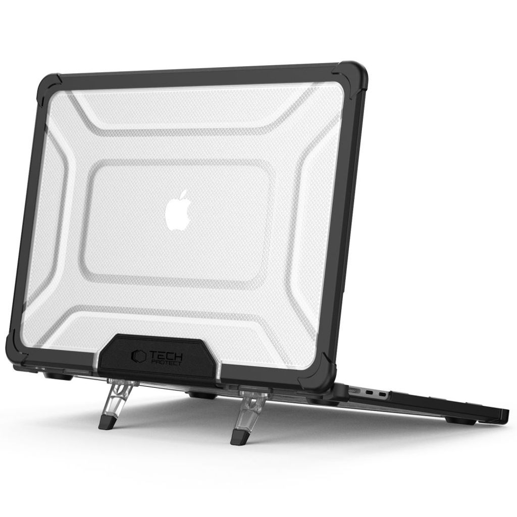 Tech-Protect MacBook Air 15 Case with Stand – Transparent and Black