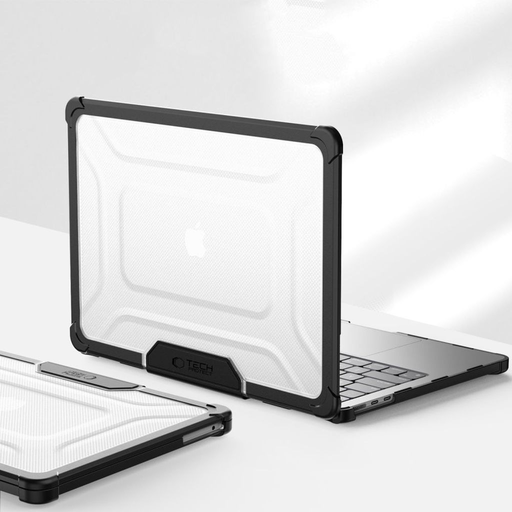 Tech-Protect MacBook Air 13 Case with Stand – Transparent and Black