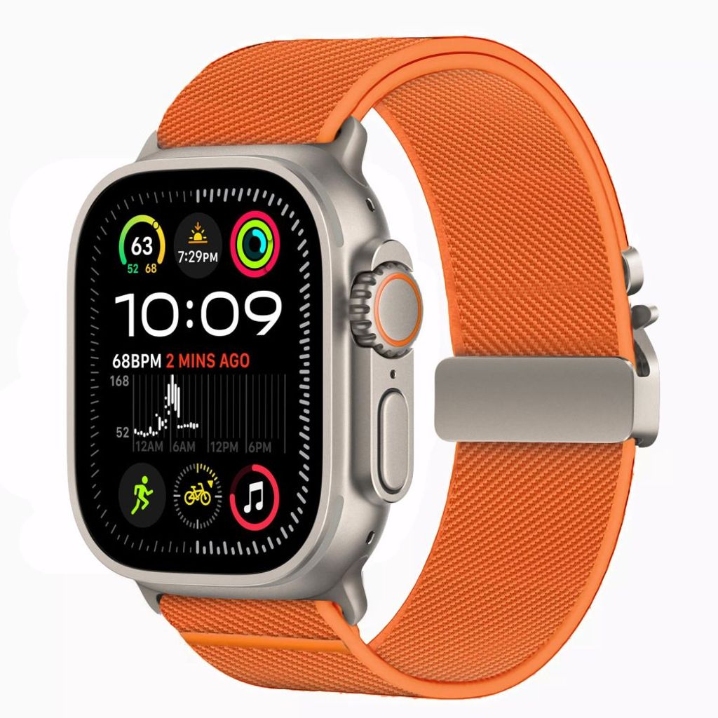 Tech-Protect Nylon Clasp Klokkereim til Apple Watch 44/45/46/49 mm - Oransje