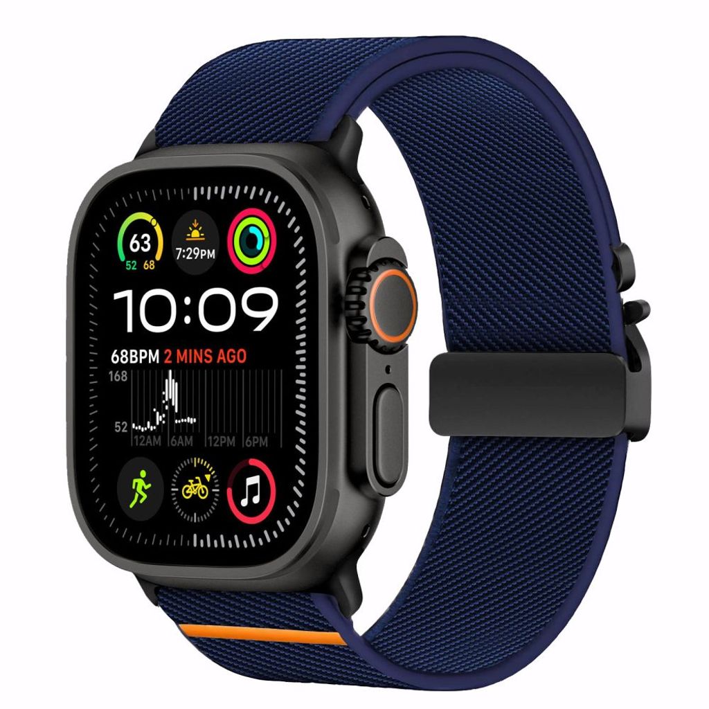 Tech-Protect Nylon Clasp Klokkereim til Apple Watch 44/45/46/49 mm - Navy