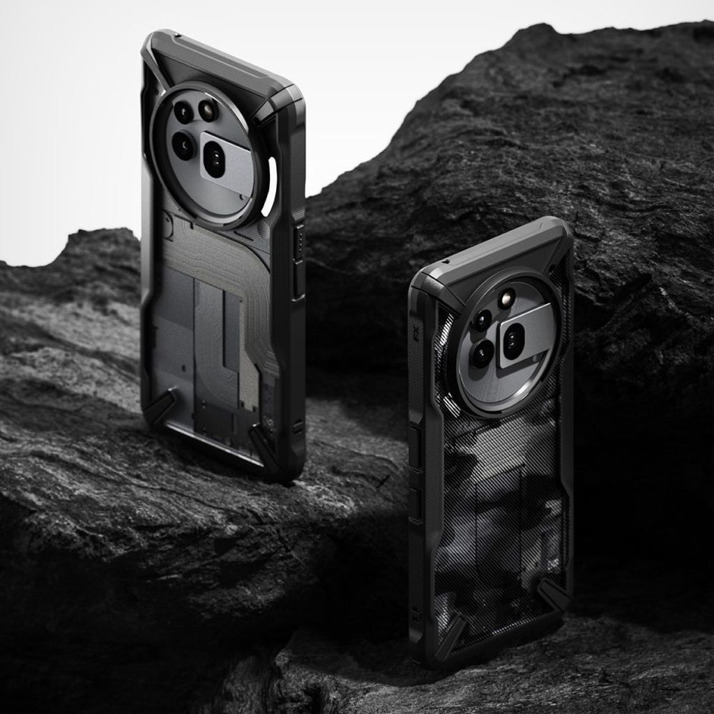 Ringke Fusion X Kuori Nothing Phone 3A Pro - Läpinäkyvä harmaa