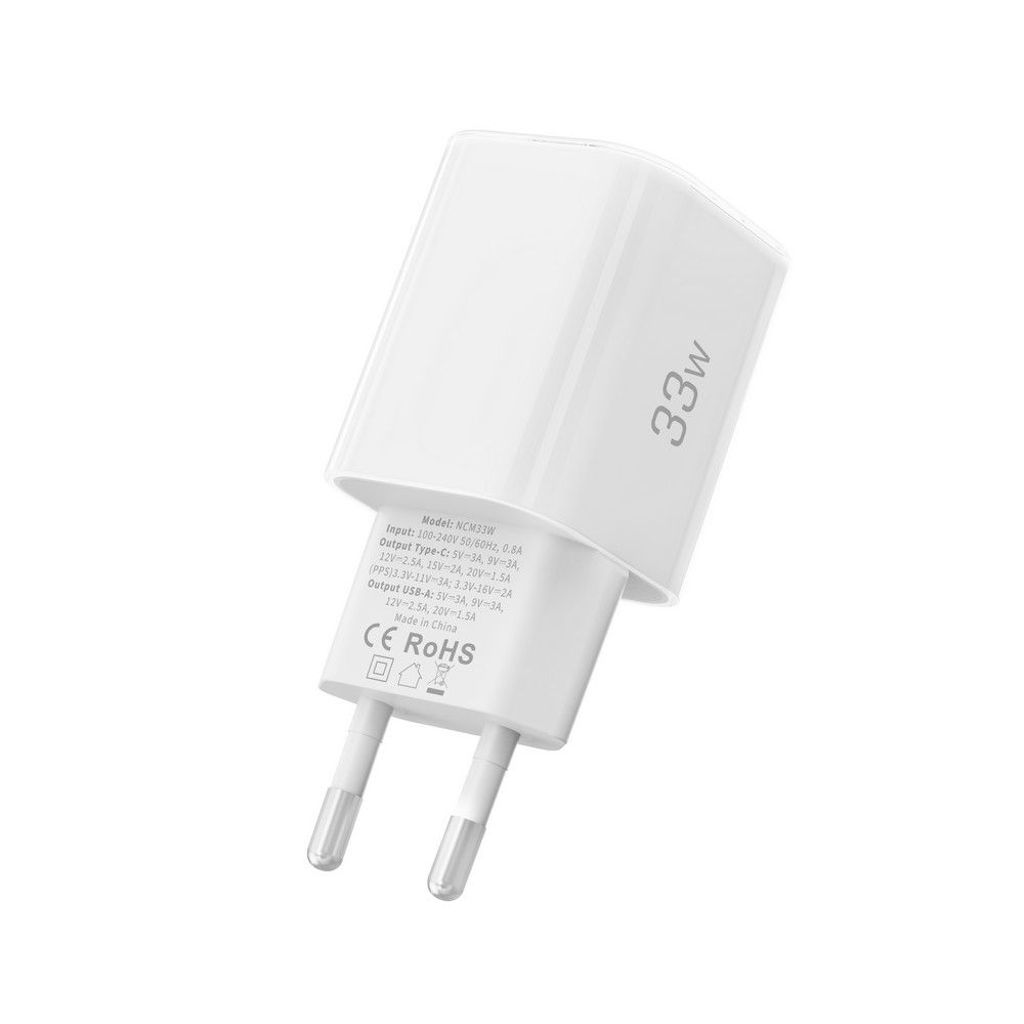 Tech-Protect NCM33W 2-port PD33W/QC3.0 wall charger - valkoinen