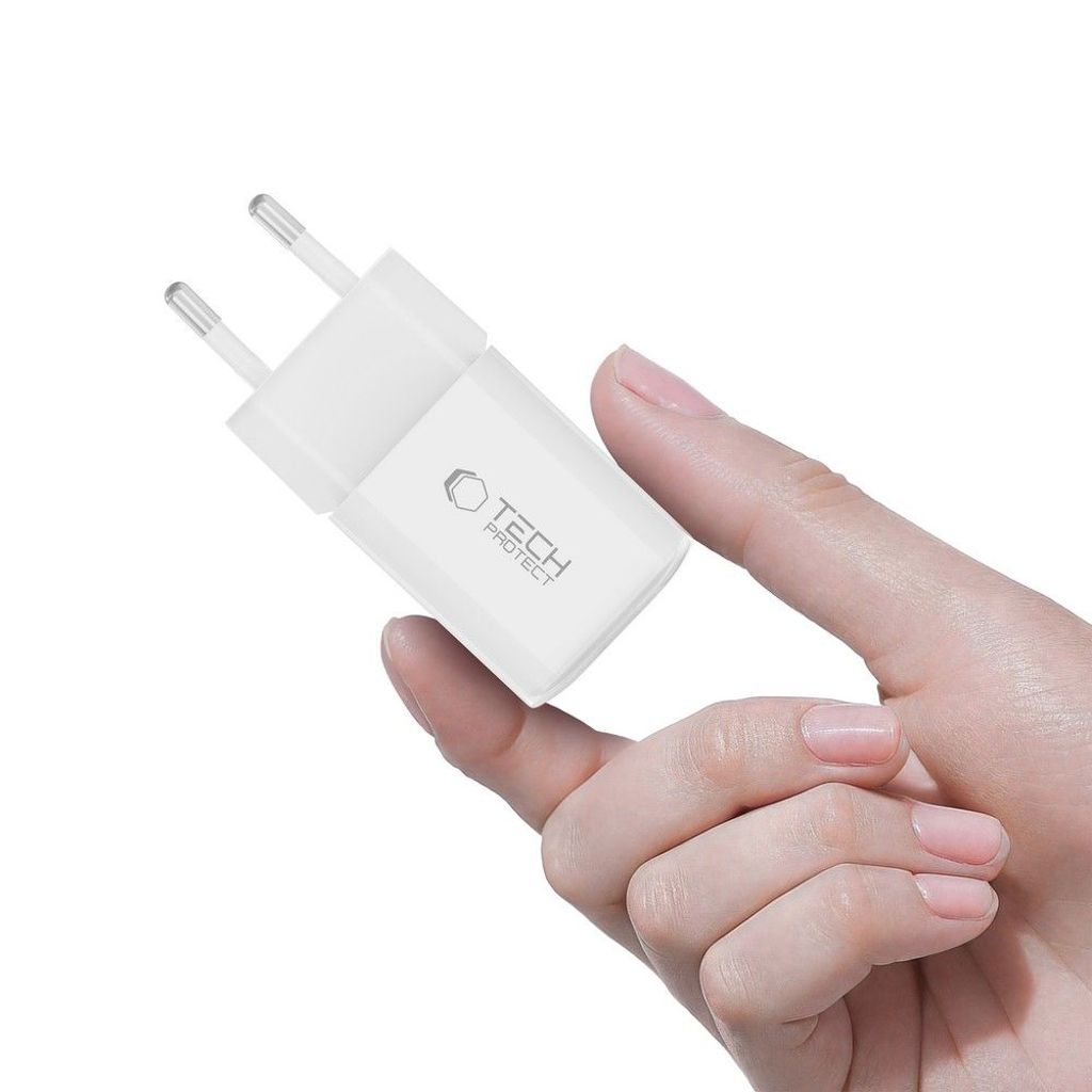 Tech-Protect NCM33W 2-port PD33W/QC3.0 wall charger - valkoinen