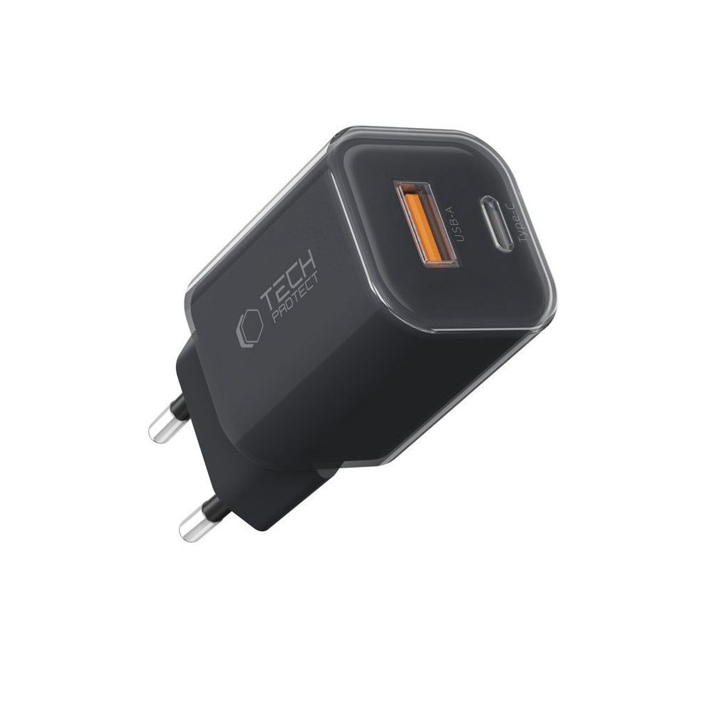Tech-Protect NCM33W 2-port PD33W/QC3.0 -seinälaturi, musta