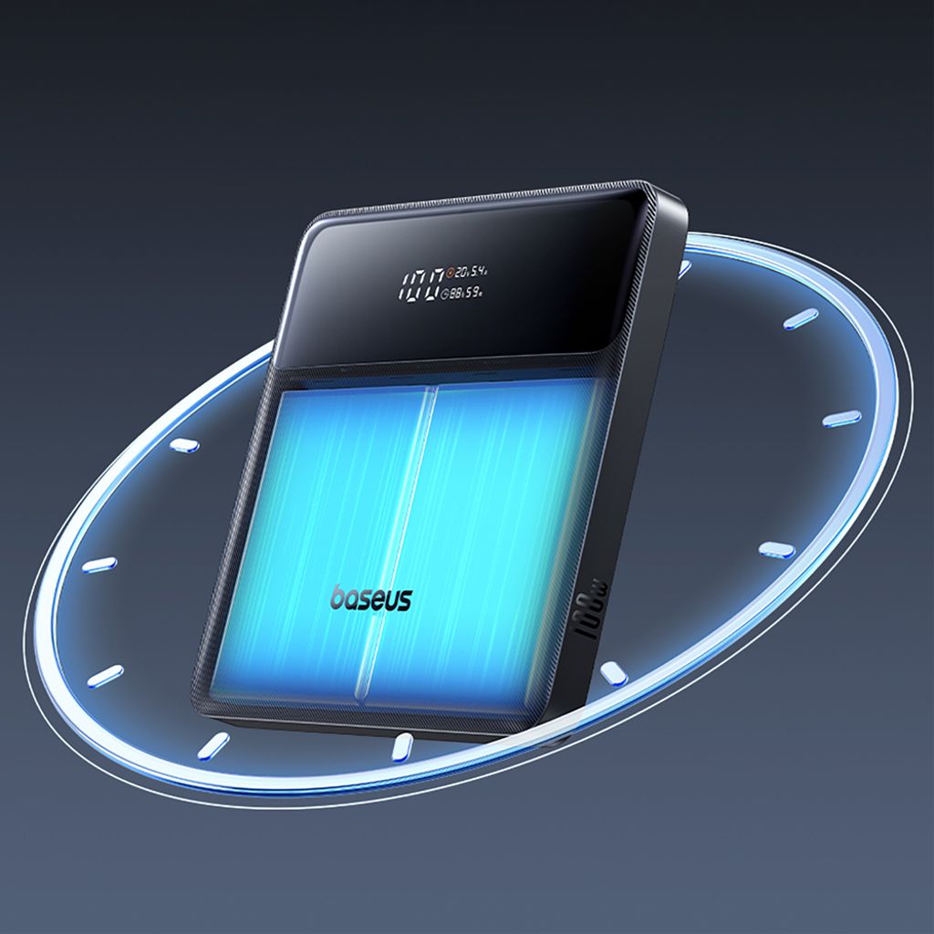 Baseus Blade H1 powerbank 20000mAh 100W med display – sort