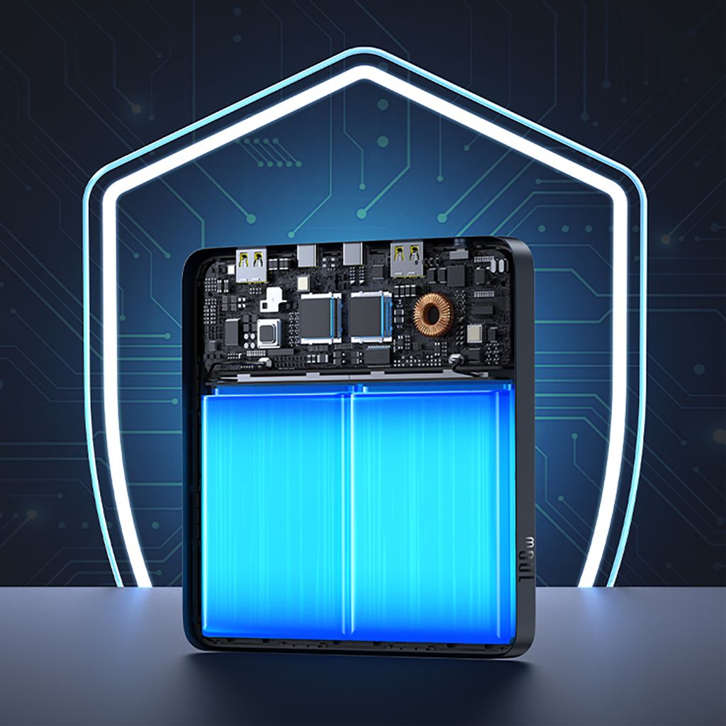 Baseus Blade H1 powerbank 20000mAh 100W med display – sort