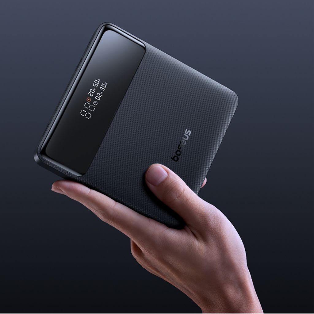 Baseus Blade H1 powerbank 20000mAh 100W med display – sort