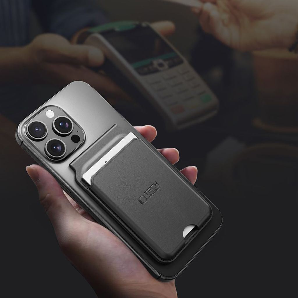 Tech-Protect MagWallet MagSafe stand ja kortin haltija – musta
