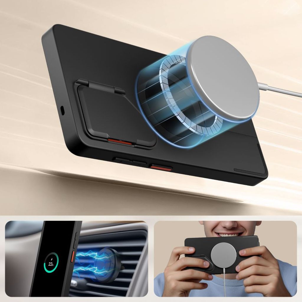 Tech-Protect Kevlar Aura MagSafe Skal Samsung Galaxy S25 Ultra - Svart/Orange