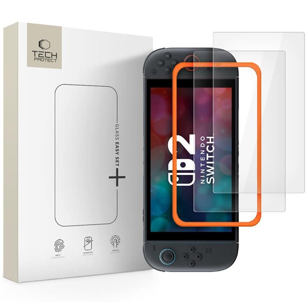 Tech-Protect Nintendo Switch 2 Skærmbeskyttelse 2-Pak – Gennemsigtig