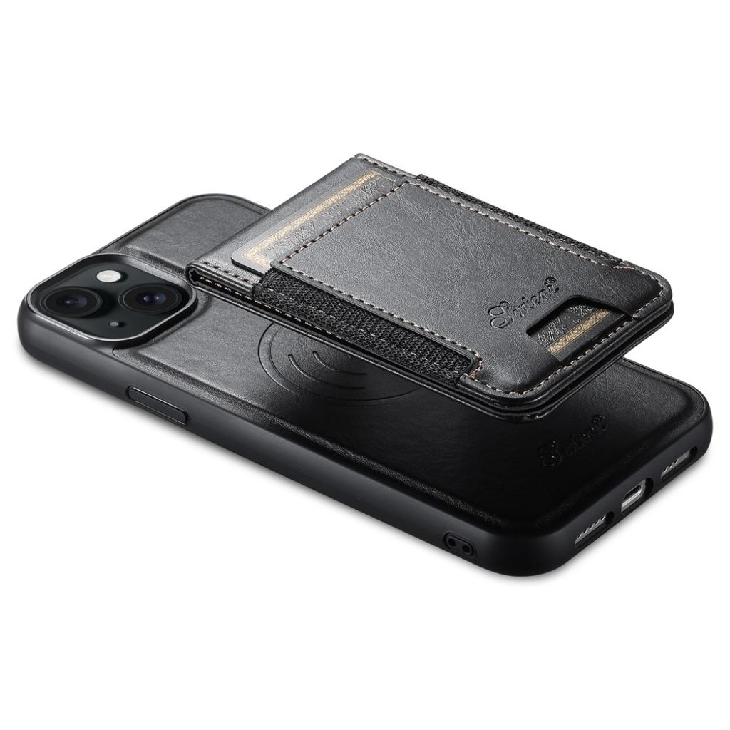 SUTENI iPhone 13 MagSafe-lompakkokuori korttipaikoilla - Musta