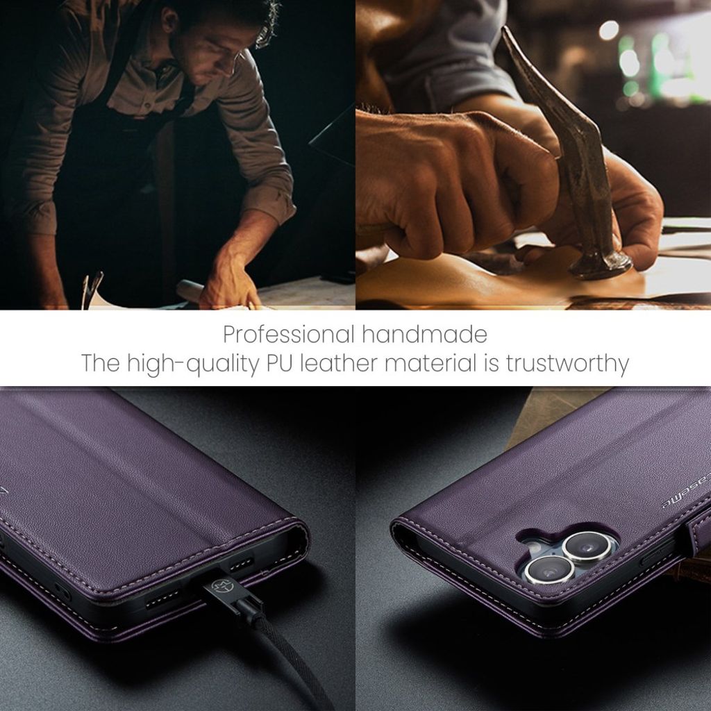 CASEME iPhone 17 Etui med Stativ - Lilla