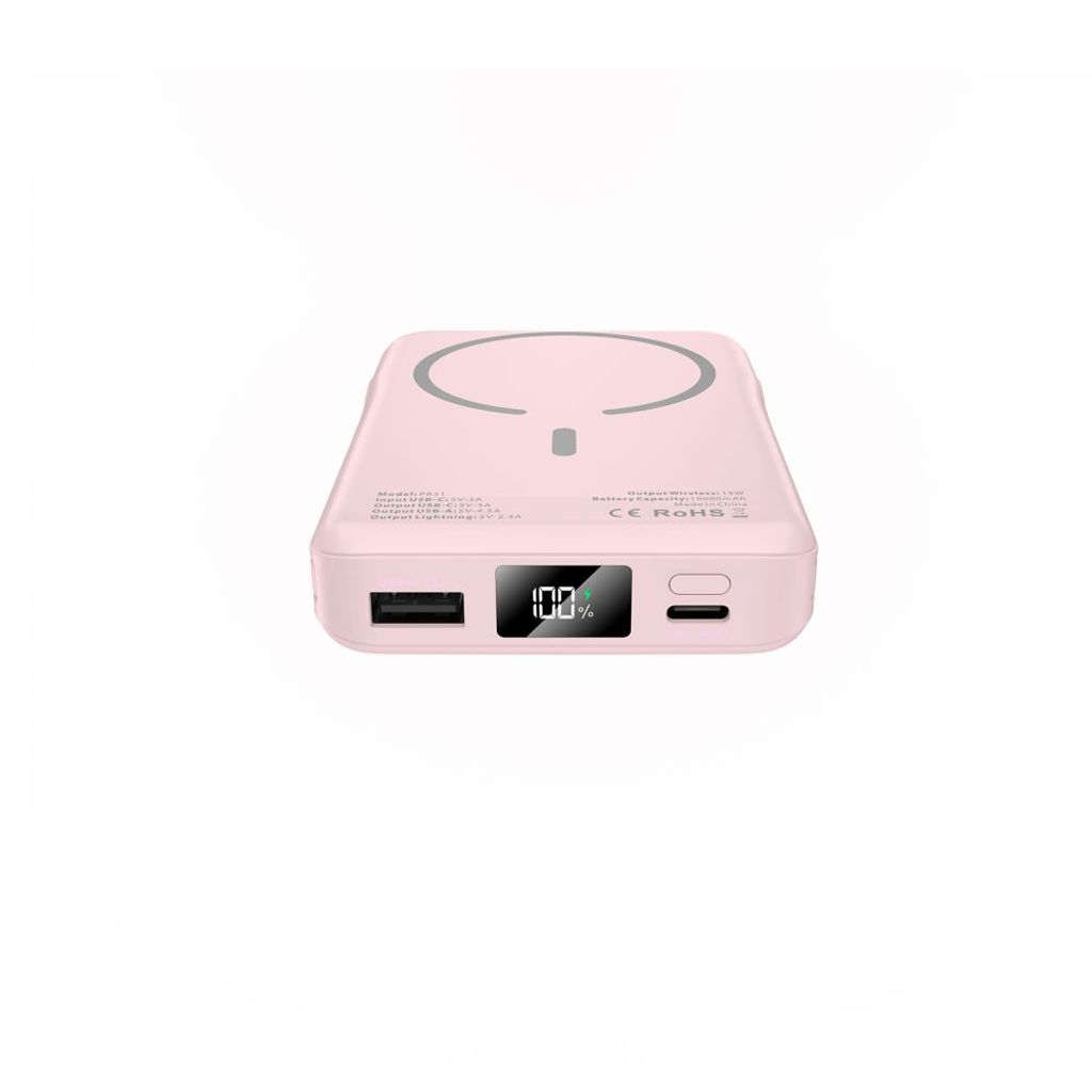 Tech-Protect PB31 LifeMag MagSafe trådløs powerbank 10000 mAh – rosa